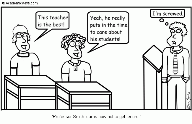 Cartoon #7, Professor Smith learns how not to get tenure.